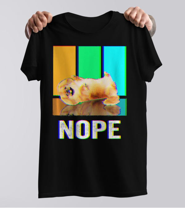 Nope Pekingese Not Today Dog Retro Color Blocks T-Shirt