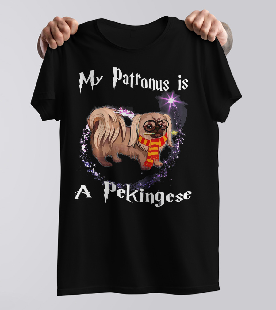 My Patronus Is A Pekingese With Wizard Wand And Scarf T-Shirt