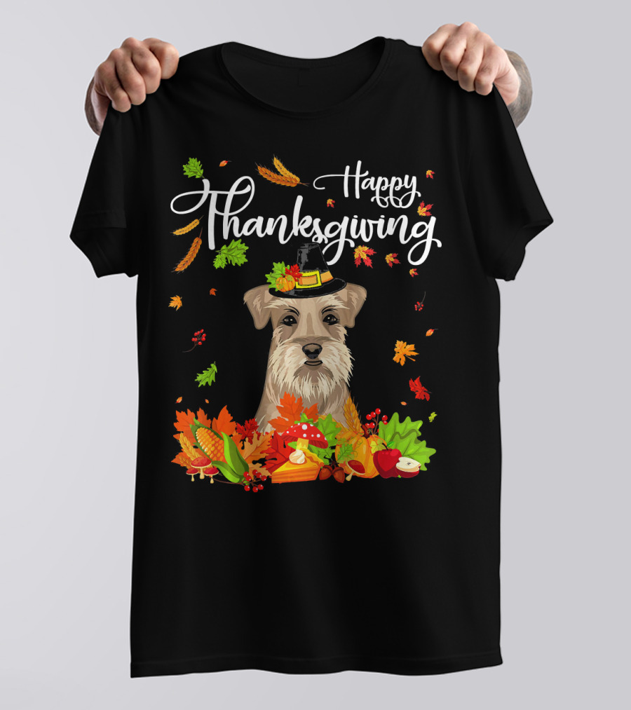 Happy Thanksgiving Funny Schnauzer T-Shirt