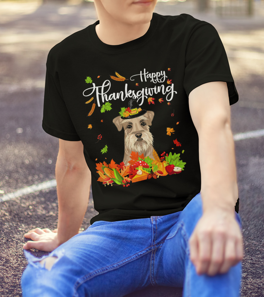Happy Thanksgiving Funny Schnauzer T-Shirt
