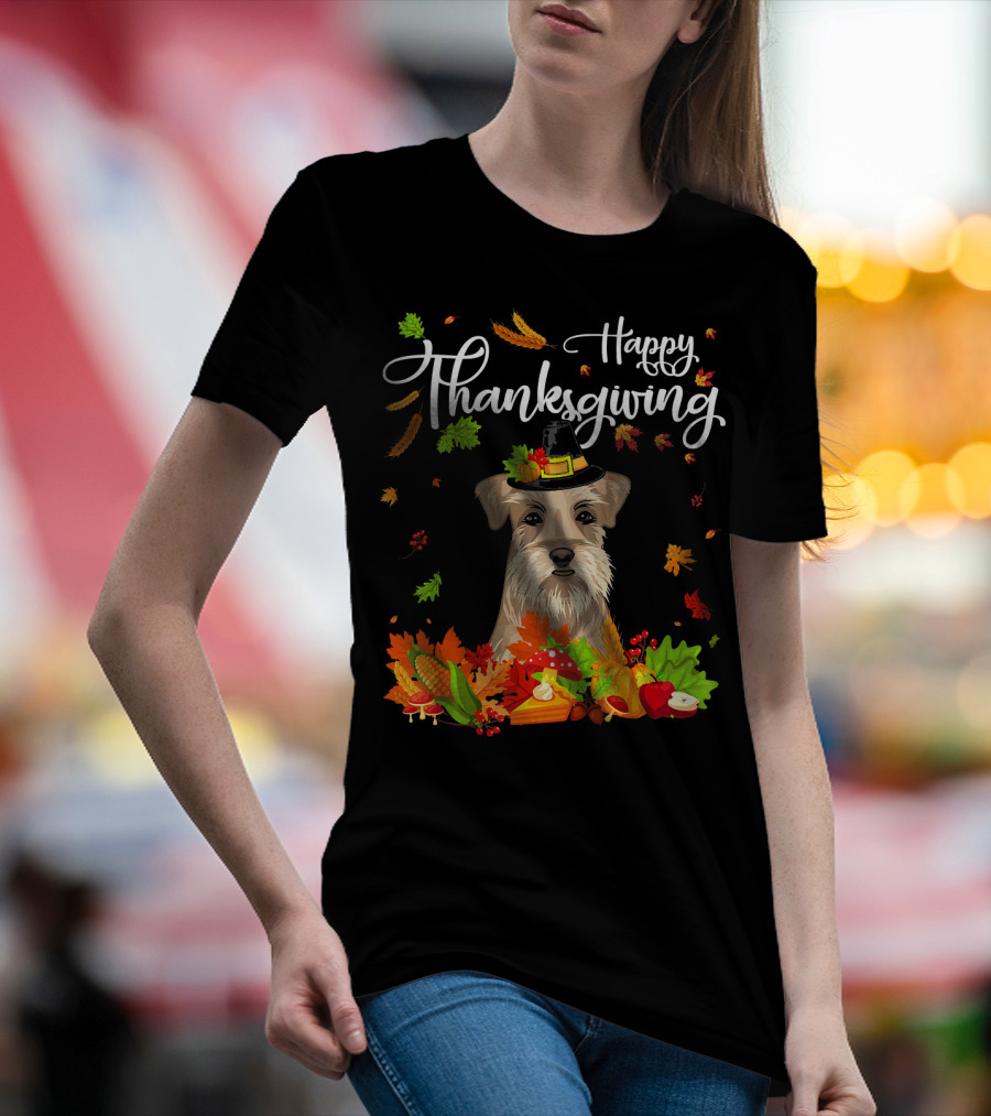 Happy Thanksgiving Funny Schnauzer T-Shirt