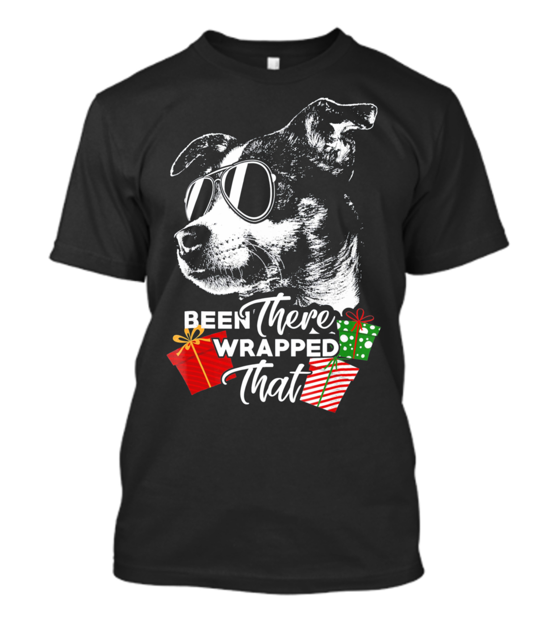 Been There Wrapped That Cool Rat Terrier With Sunglasses And Gifts T-Shirt