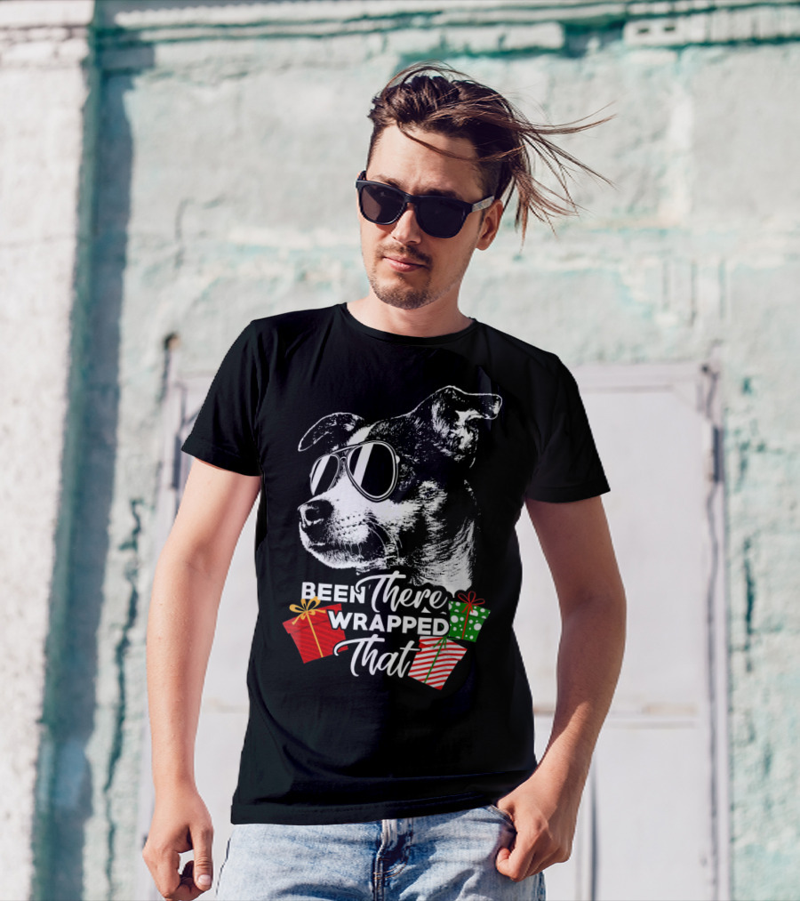 Been There Wrapped That Cool Rat Terrier With Sunglasses And Gifts T-Shirt