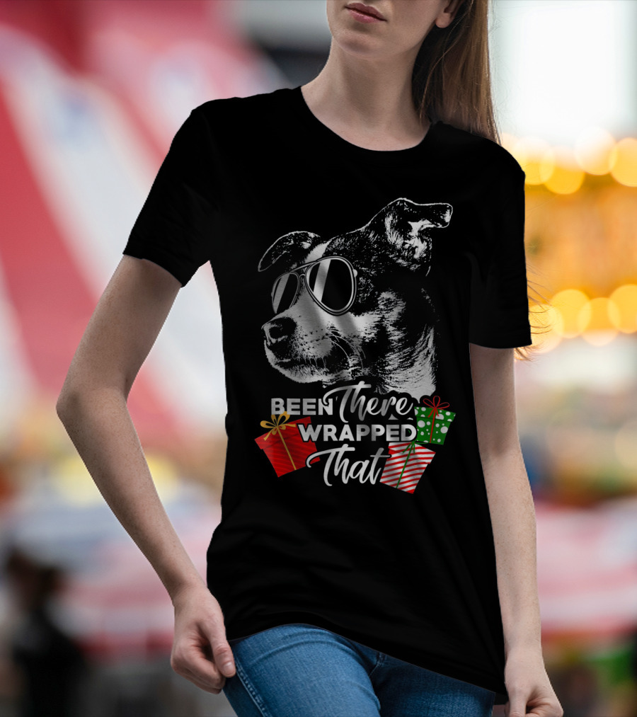 Been There Wrapped That Cool Rat Terrier With Sunglasses And Gifts T-Shirt