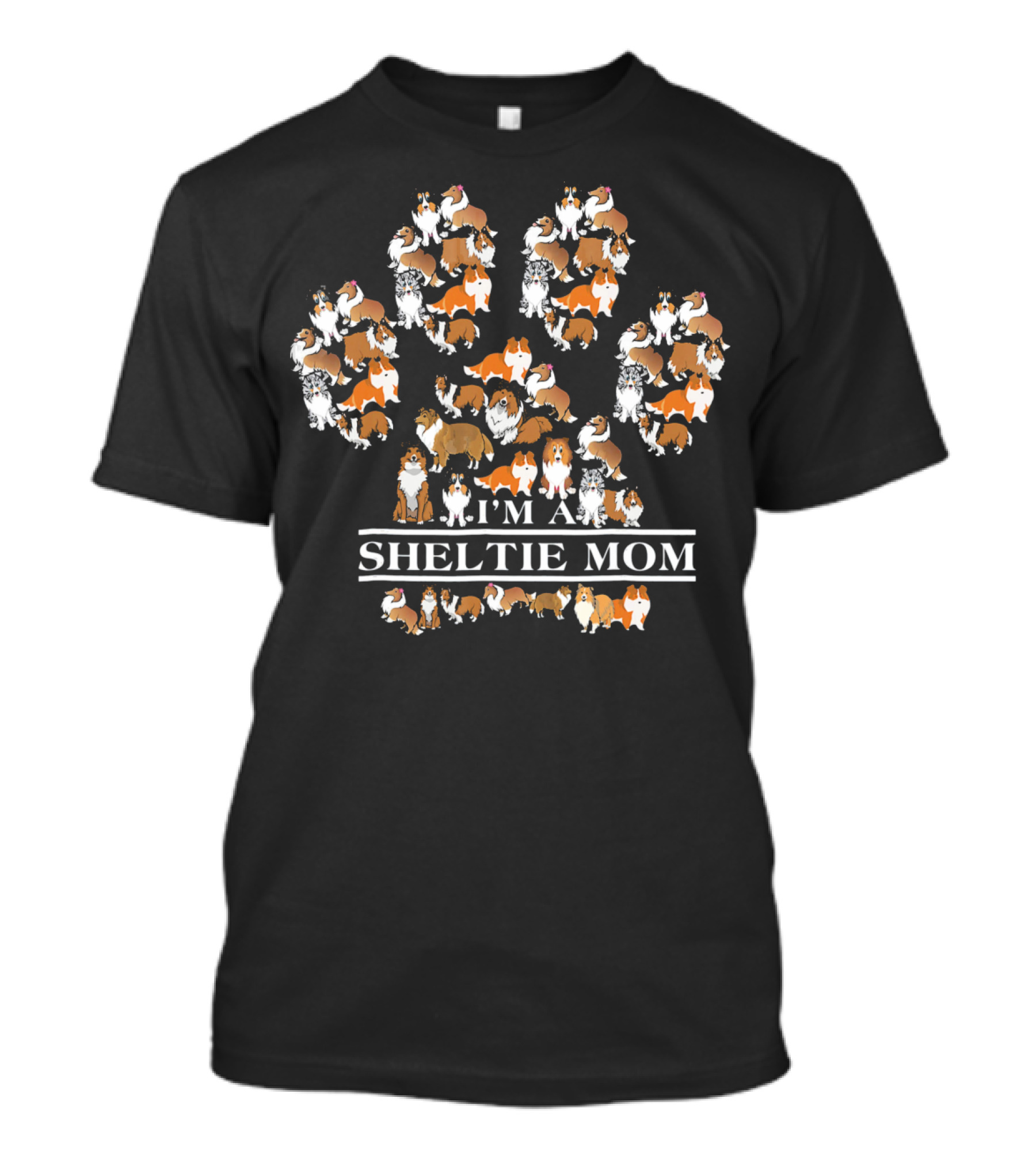 I'm A Sheltie Mom Dog Paw T-Shirt