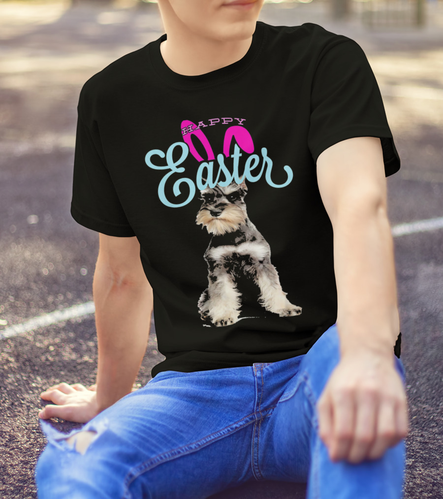 Happy Easter Bunny Miniature Schnauzer T-Shirt