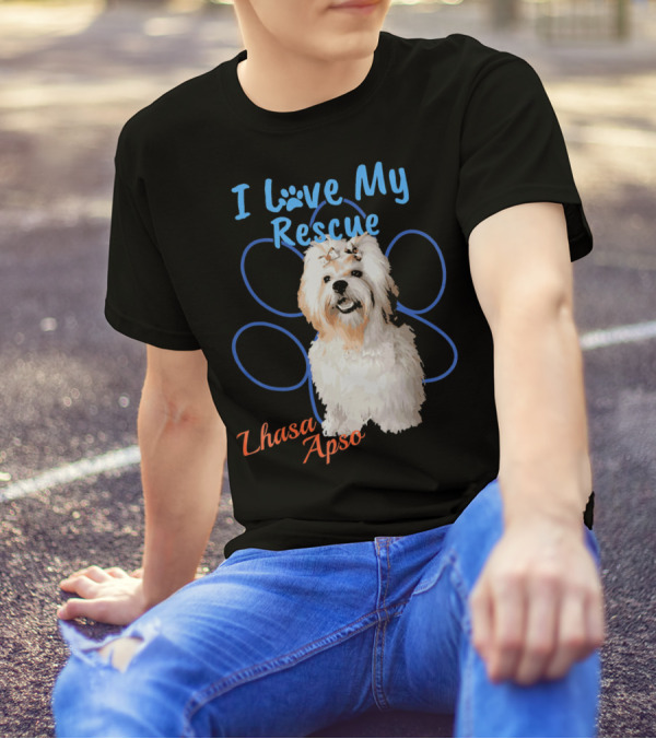 I Love My Rescue Lhasa Apso T-Shirt