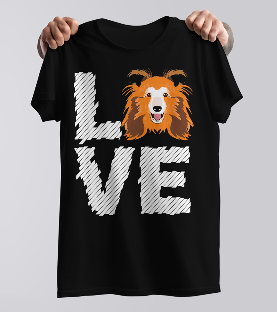 LOVE Shetland Sheepdog Dogs T-Shirt