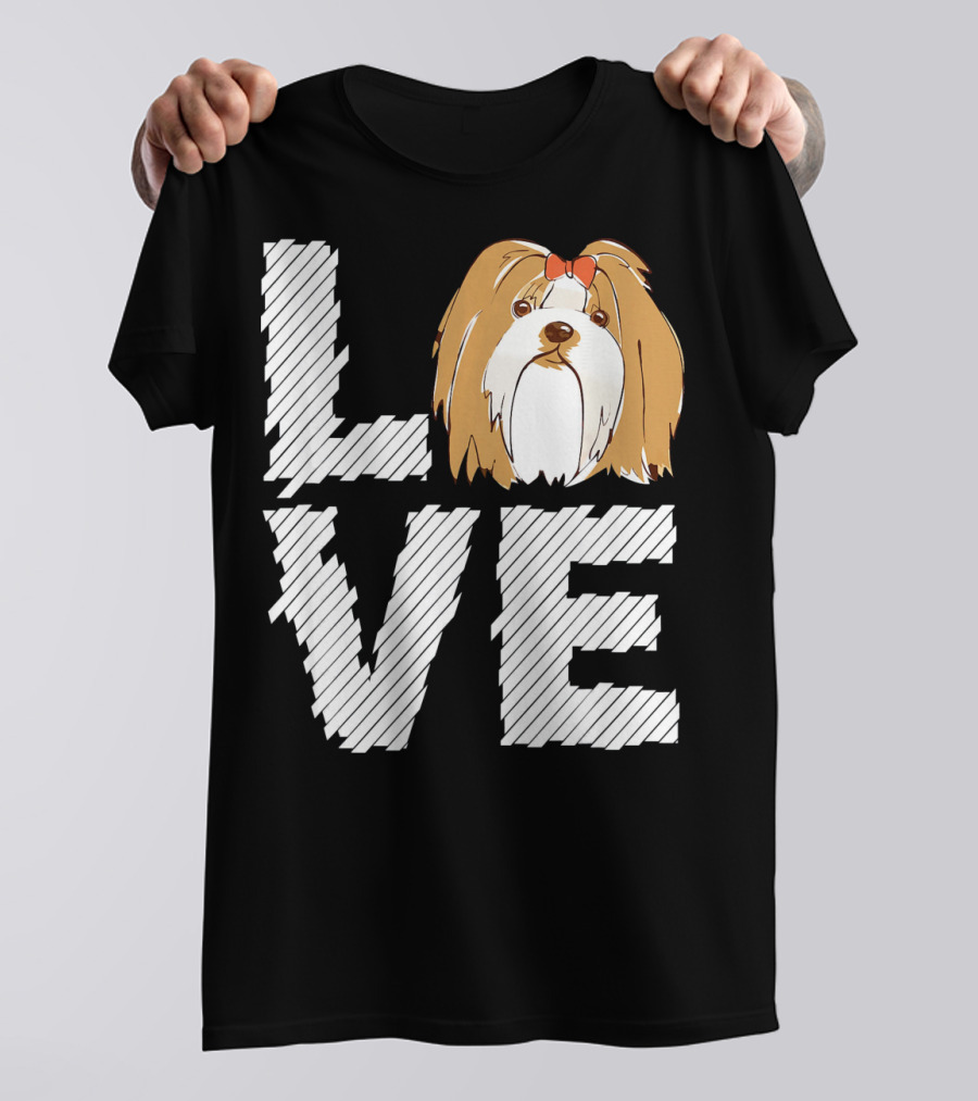 LOVE Lhasa Apso Dogs Lovers T-Shirt