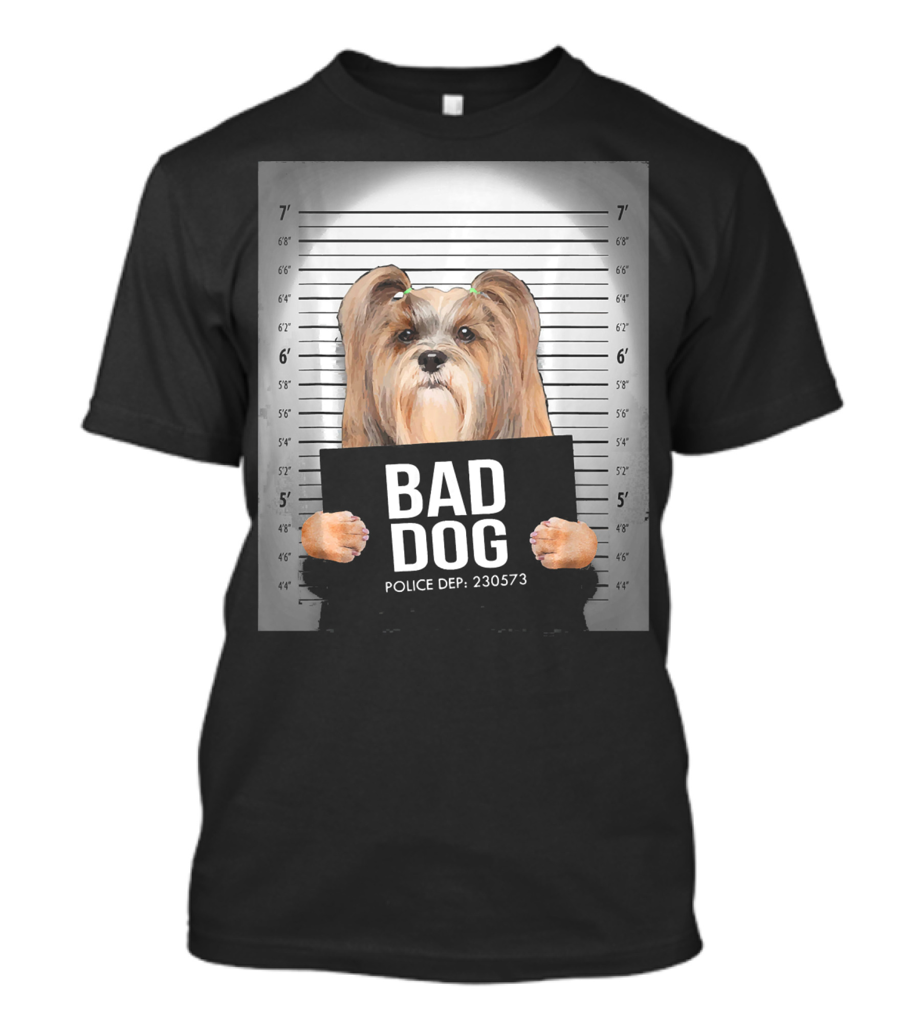 Lhasa Apso Bad Dog Police Mugshot 230573 T-Shirt