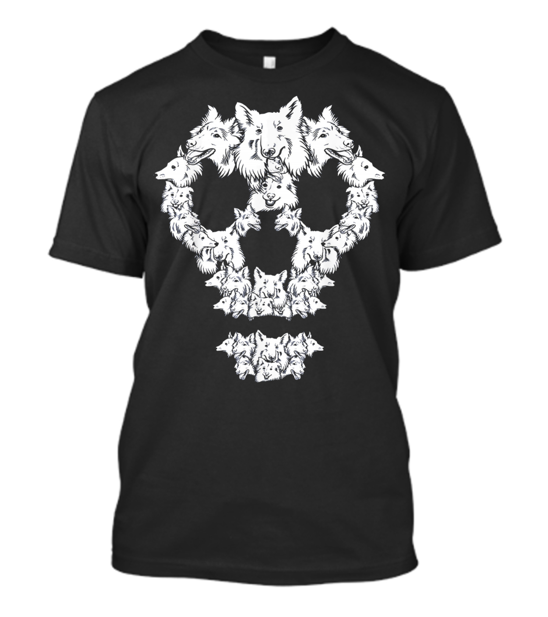 Sheltie Dog Skull Dia De Los Muertos T-Shirt