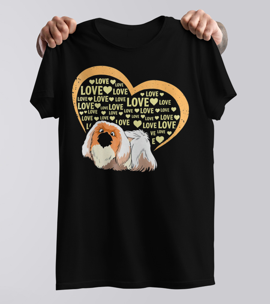 LOVE LOVE LOVE Pekingese Dog T-Shirt