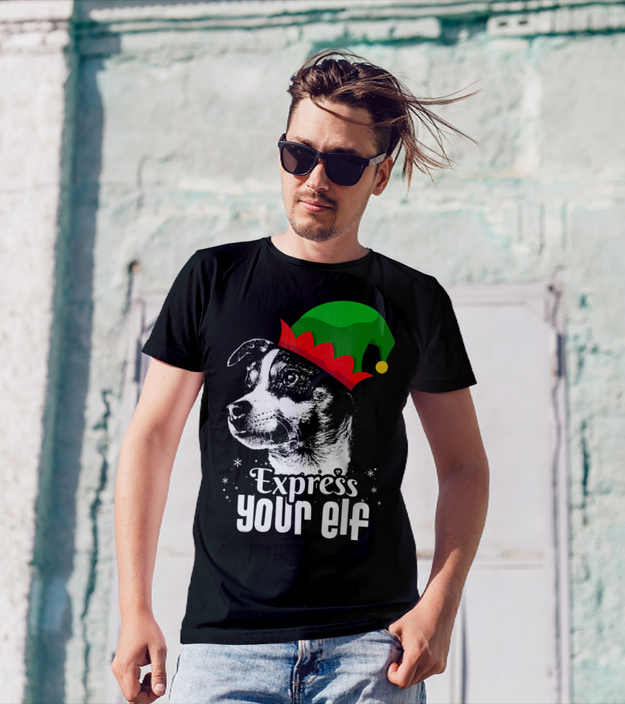 Express Your Elf Christmas Dog Rat Terrier T-Shirt