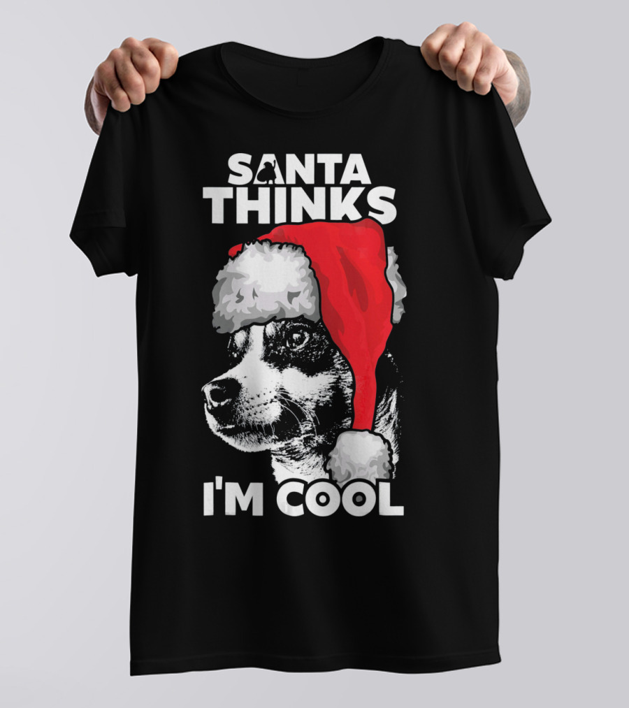 Santa Thinks I'm Cool Rat Terrier T-Shirt