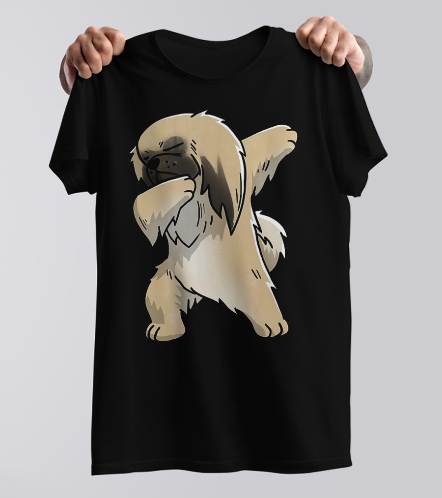 Funny Dabbing Pekingese Dog Birthday Party T-Shirt