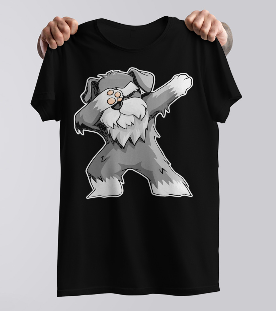 Dabbing Dance Schnauzer Schnauze Cartoon T-Shirt