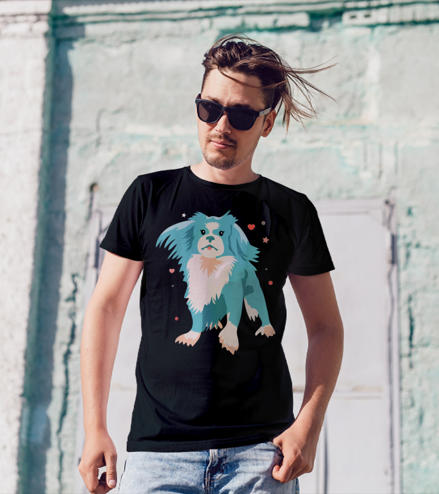 Sweet Pekingese Dog Cute Hearts And Stars T-Shirt