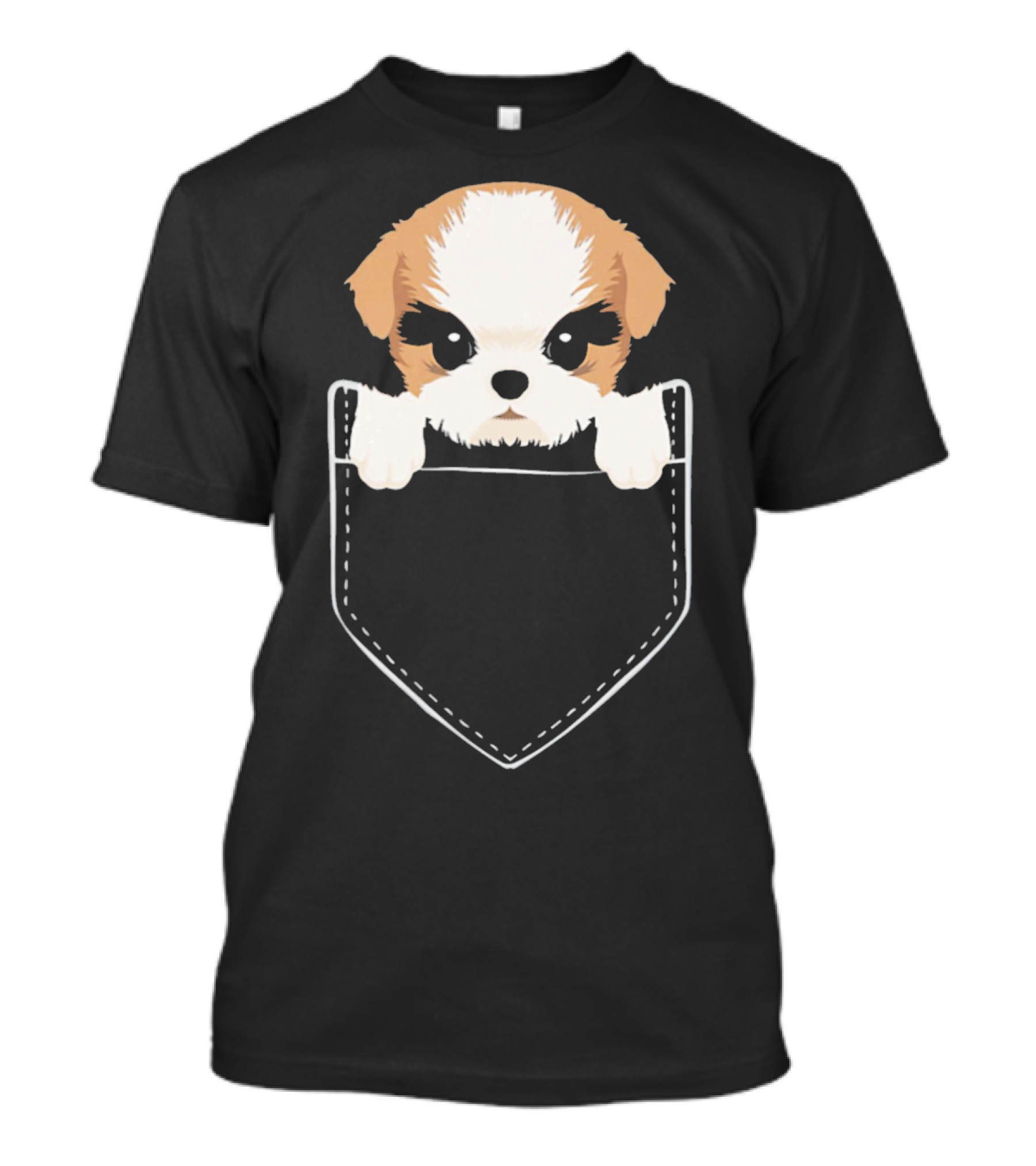 Pocket Lhasa Apso Puppy Cute Companion T-Shirt