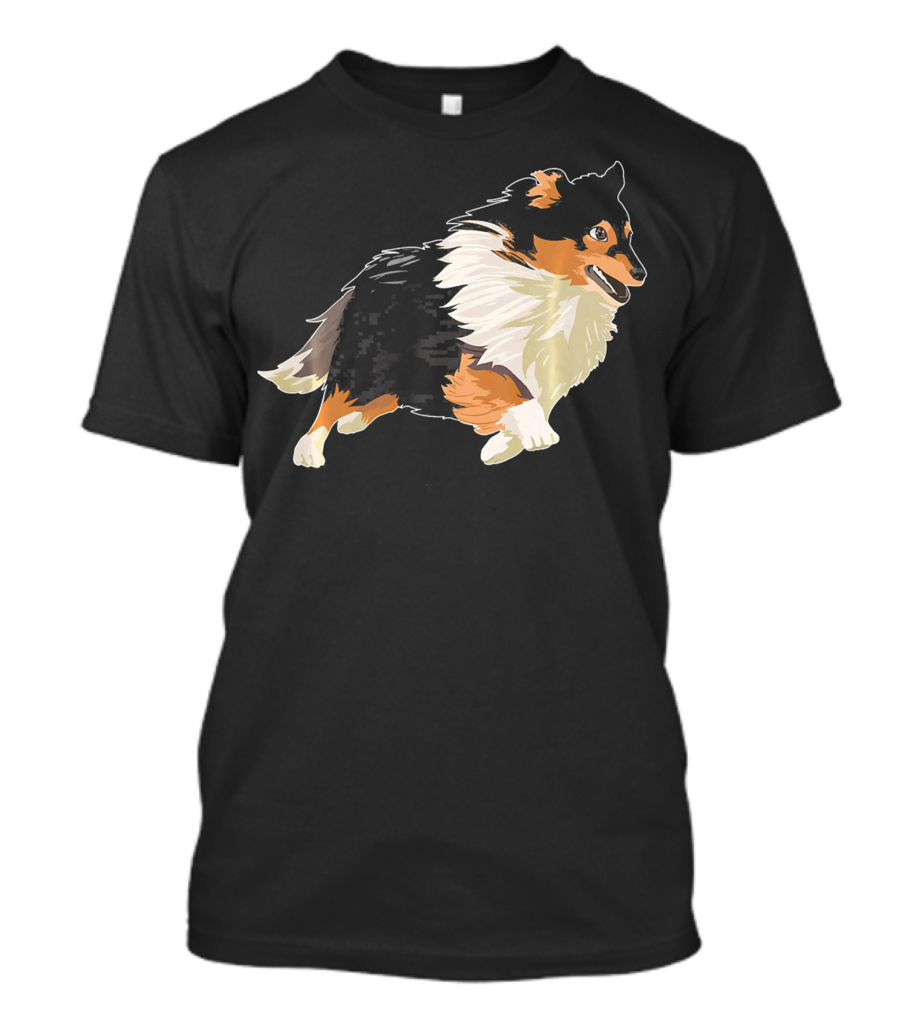 Sheltie Joyful Running Energetic Dog Owner's Delight T-Shirt