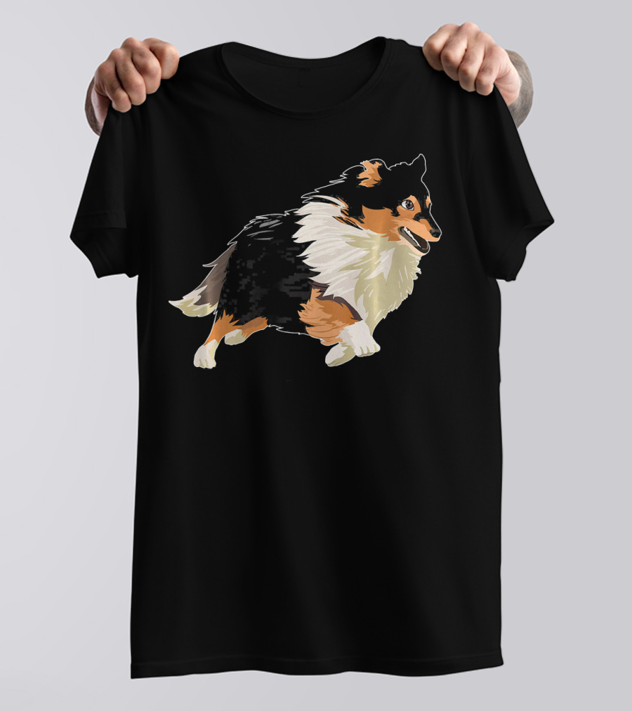 Sheltie Joyful Running Energetic Dog Owner's Delight T-Shirt