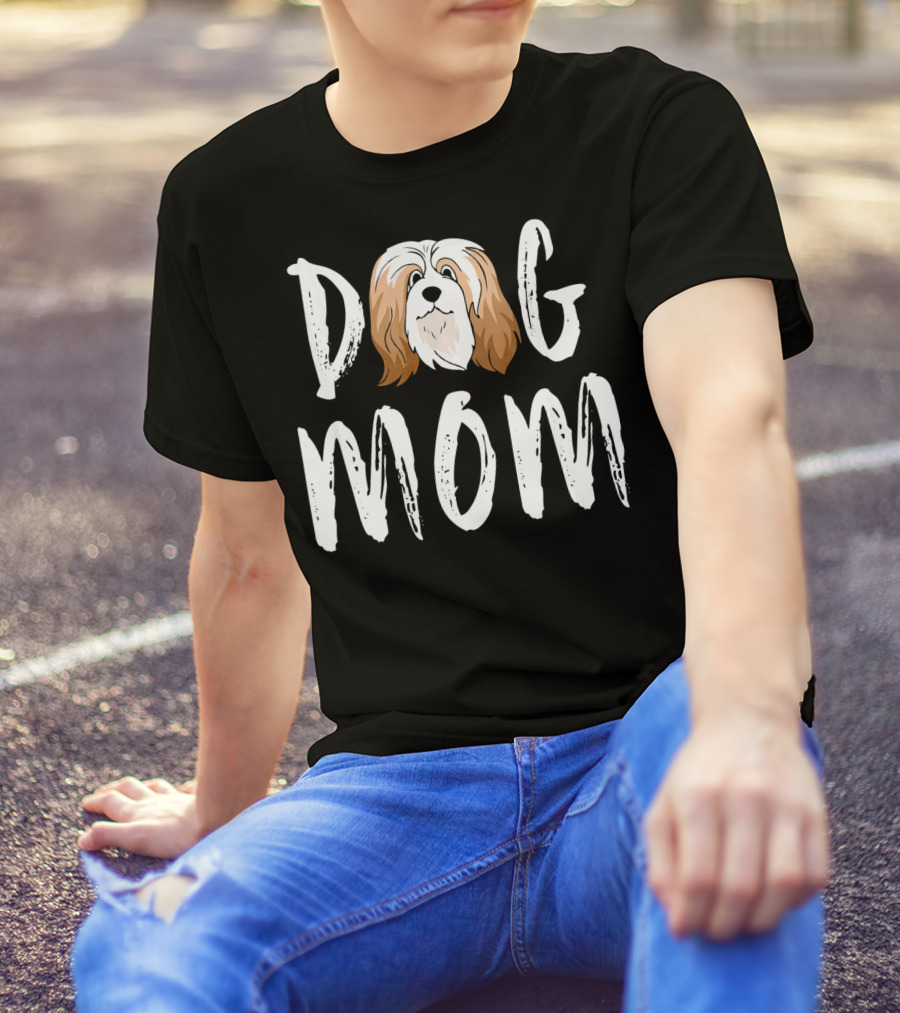 Lhasa Apso Dog Mom Lover T-Shirt