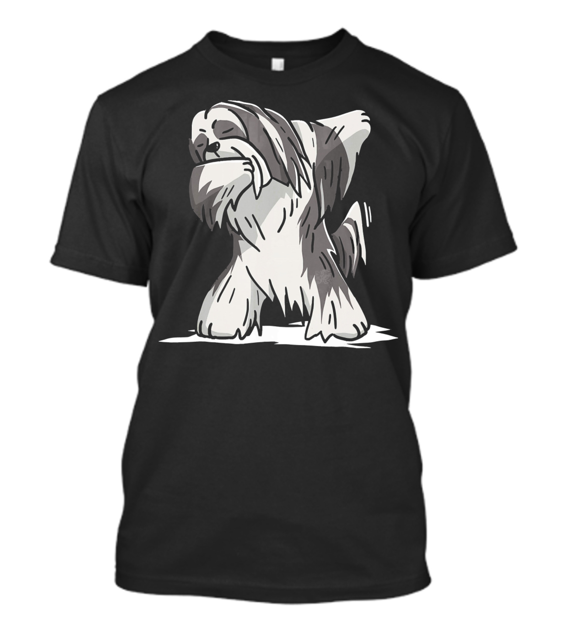 Lhasa Apso Dog Dab Dance Funny Dabbing Pose T-Shirt