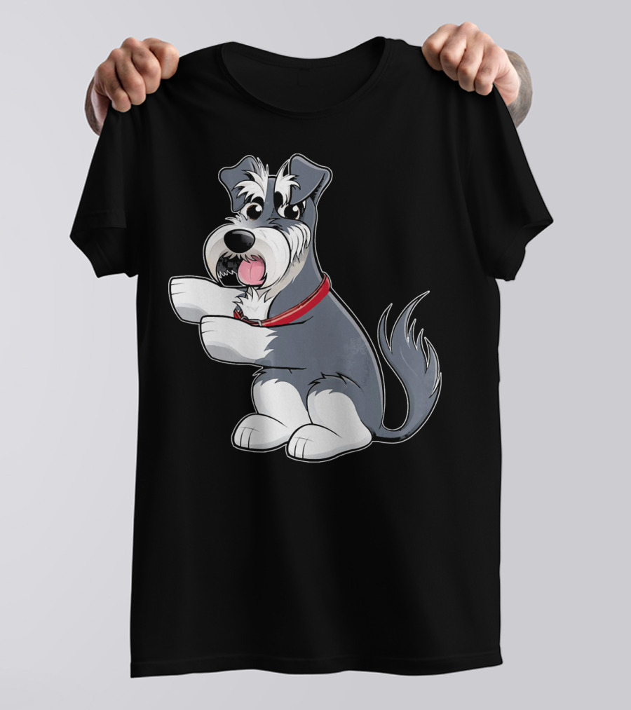Funny Miniature Schnauzer Dab Dance Pose T-Shirt