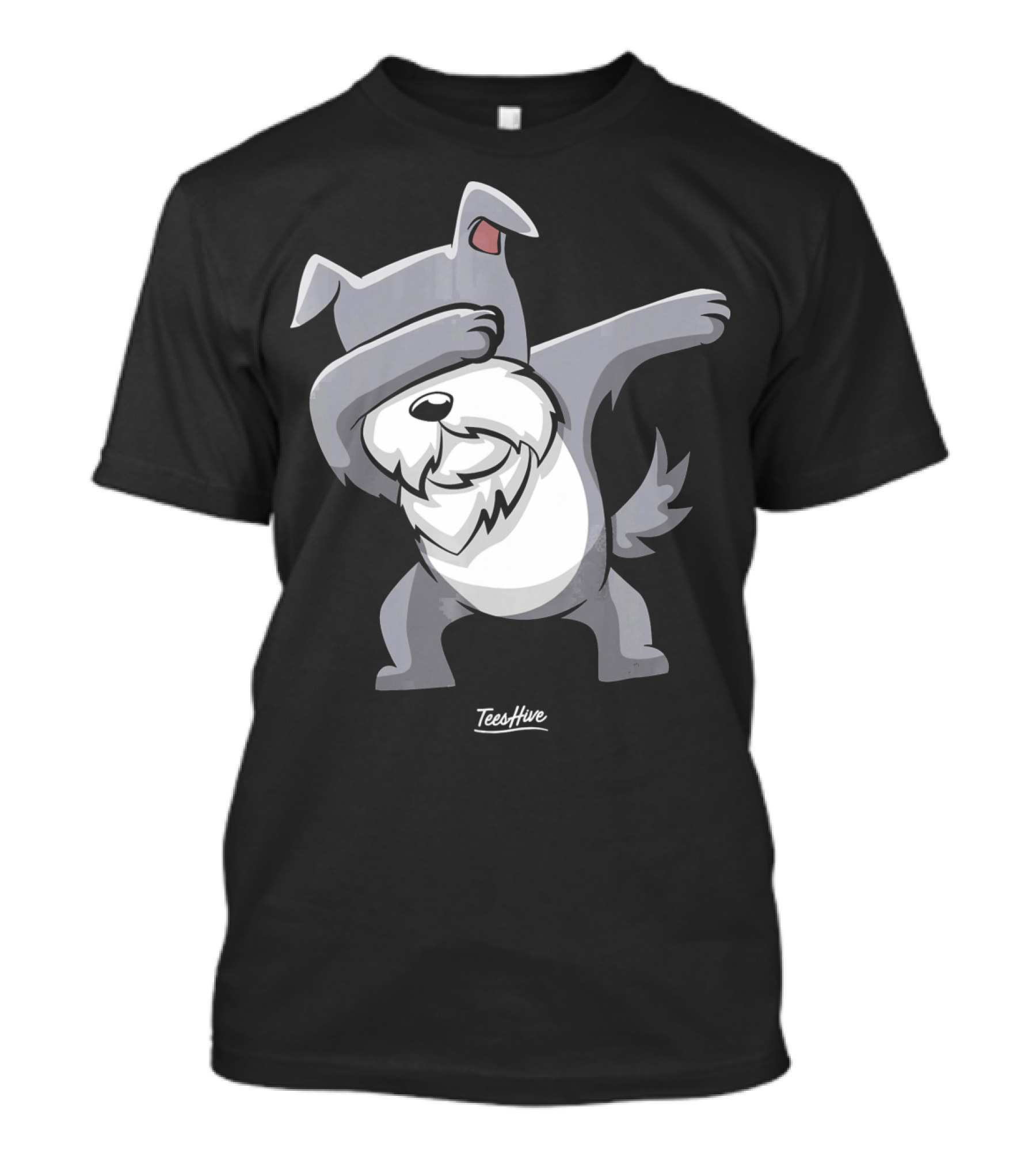 Funny Dabbing Schnauzer Dab Dance TeesHive T-Shirt