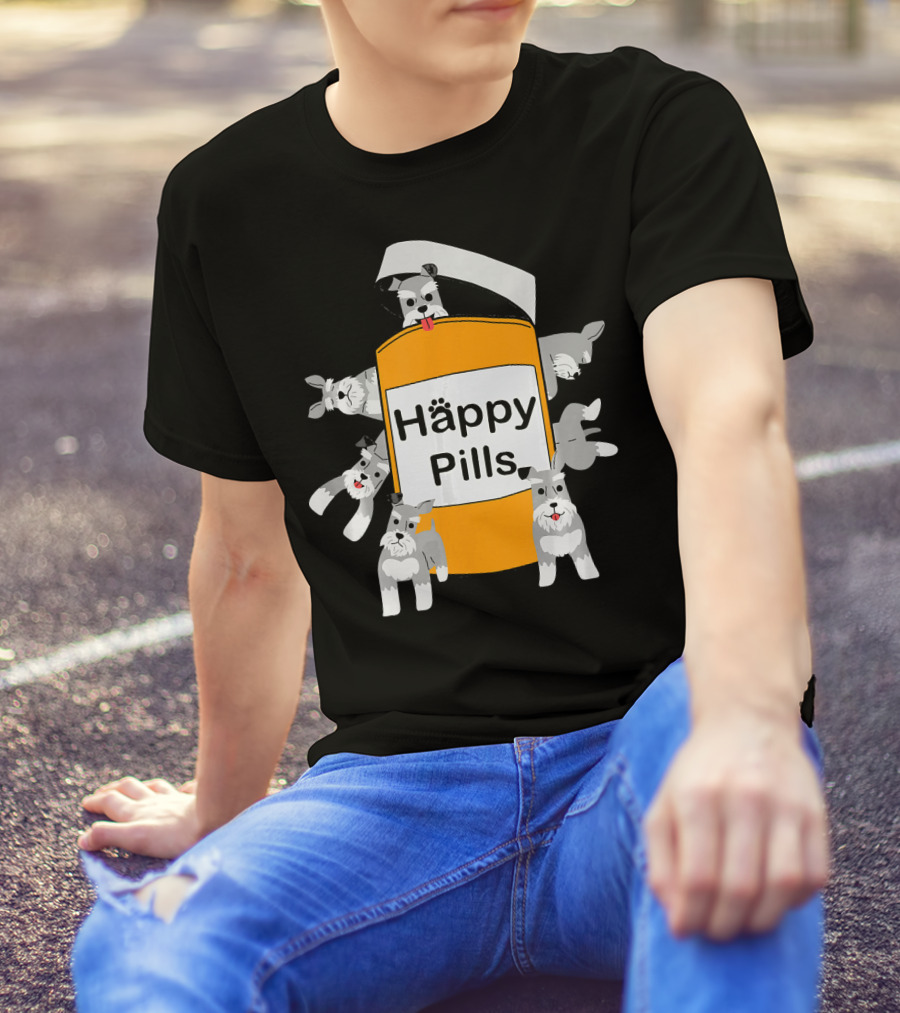 Happy Pills Schnauzer Schnauzer Puppies Popping Out T-Shirt