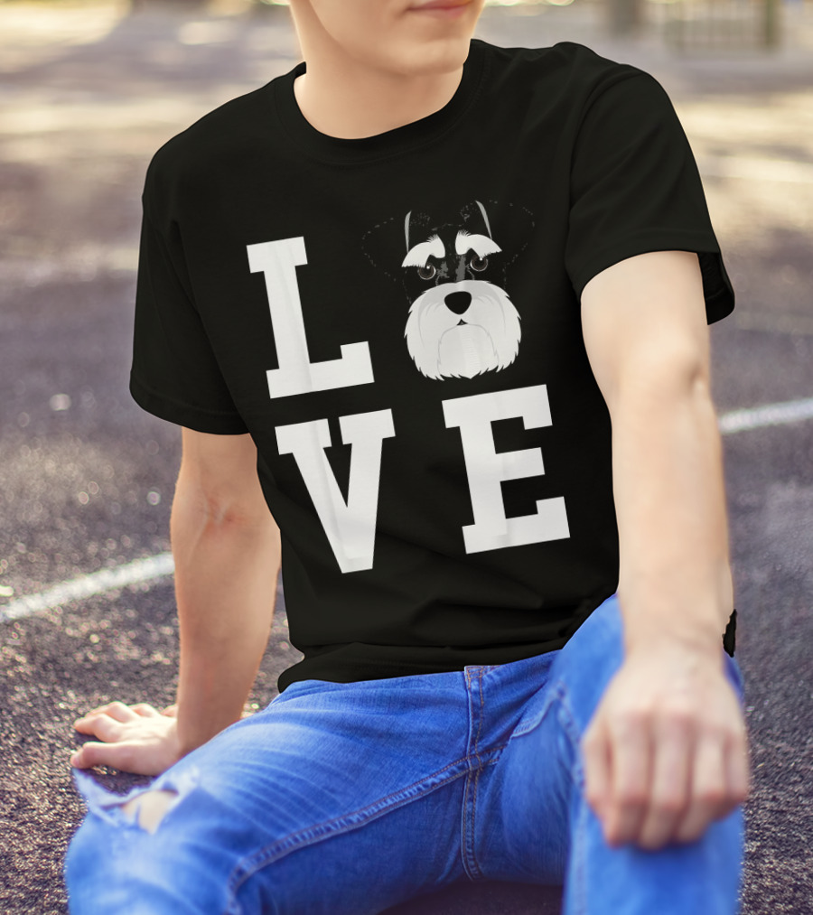 LOVE I Love My Dog Schnauzer T-Shirt