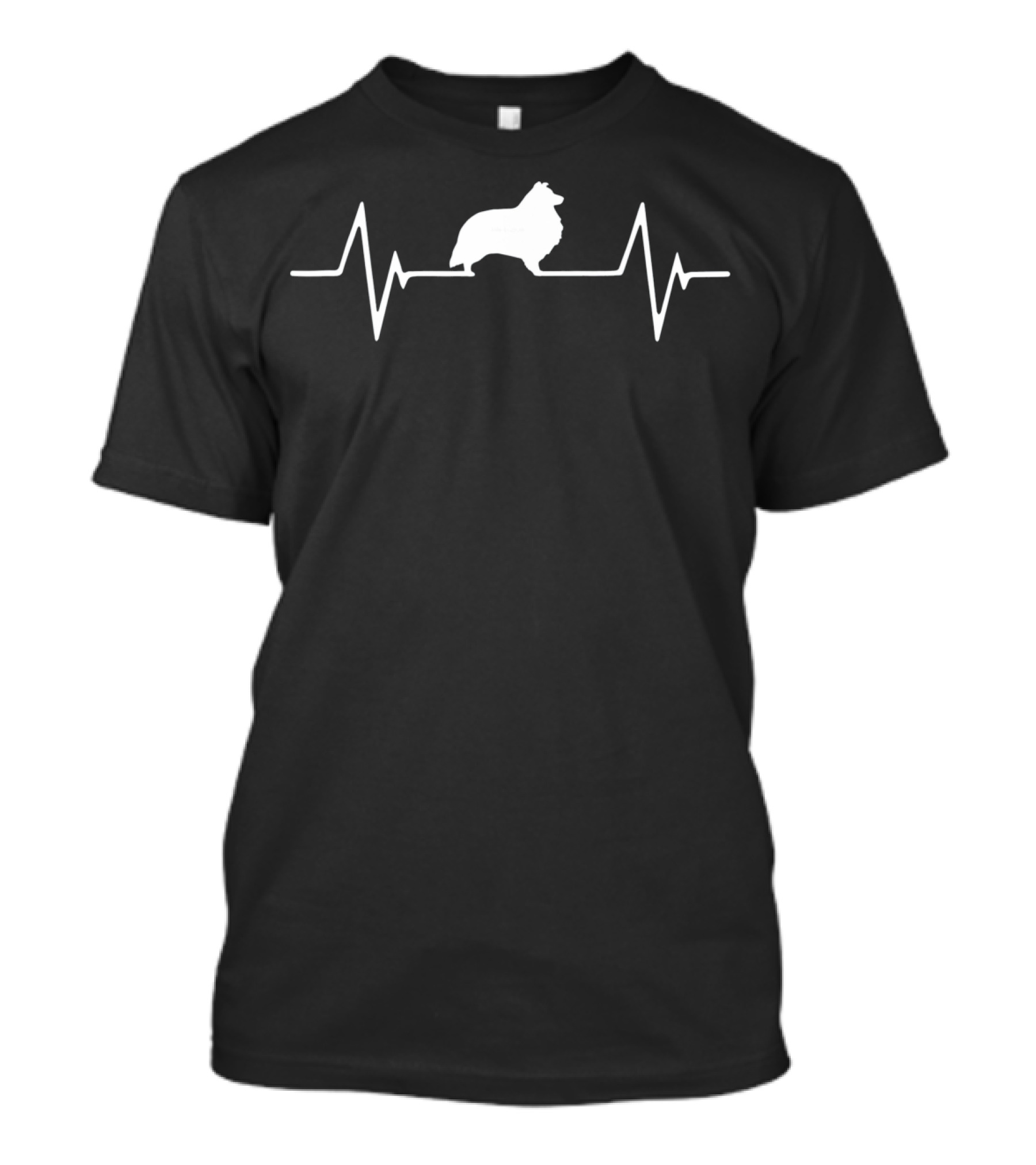 Love Shetland Sheepdog Heartbeat T-Shirt