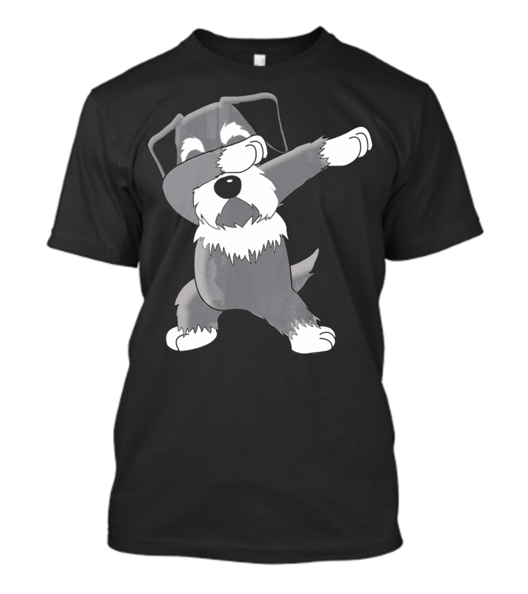 Funny Dabbing Schnauzer Dog Dab Dance Pose T-Shirt