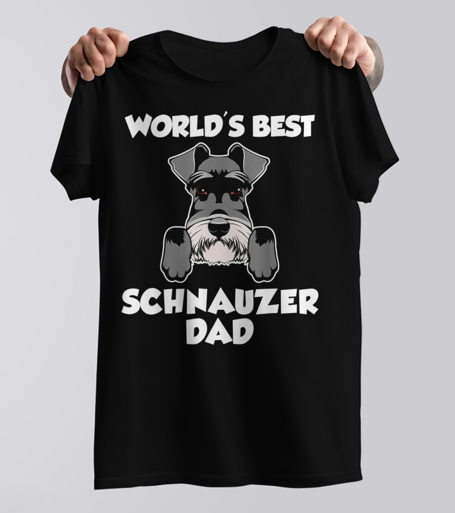 World's Best Schnauzer Dad Cute Funny Mens T-Shirt