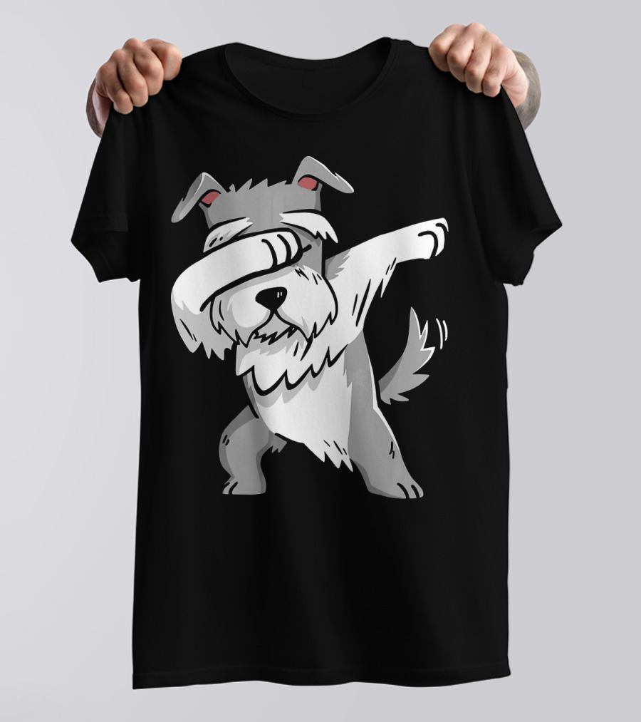 Dabbing Schnauzer Kids Dog Pose T-Shirt