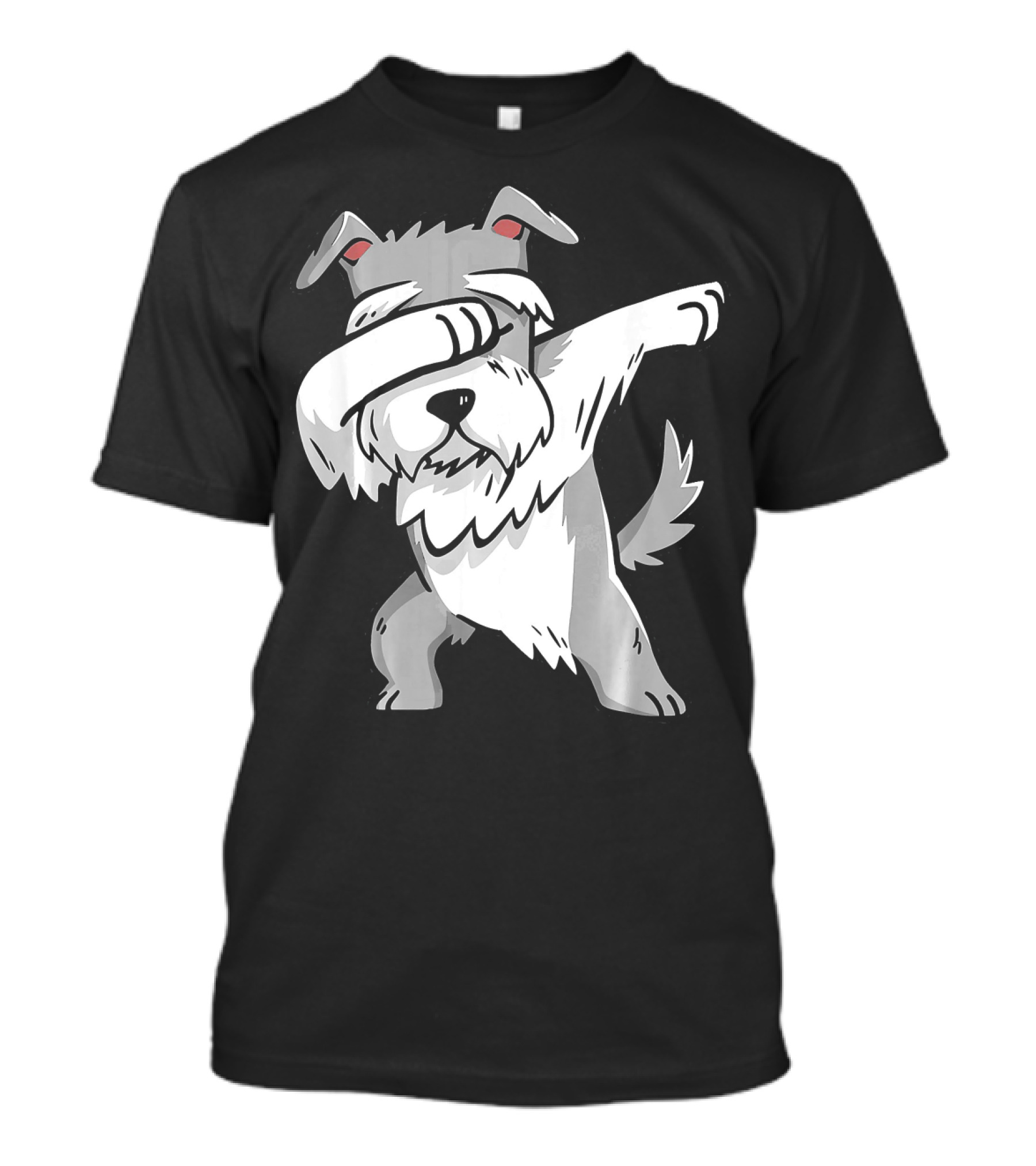 Funny Dabbing Schnauzer Dog Party Birthday T-Shirt