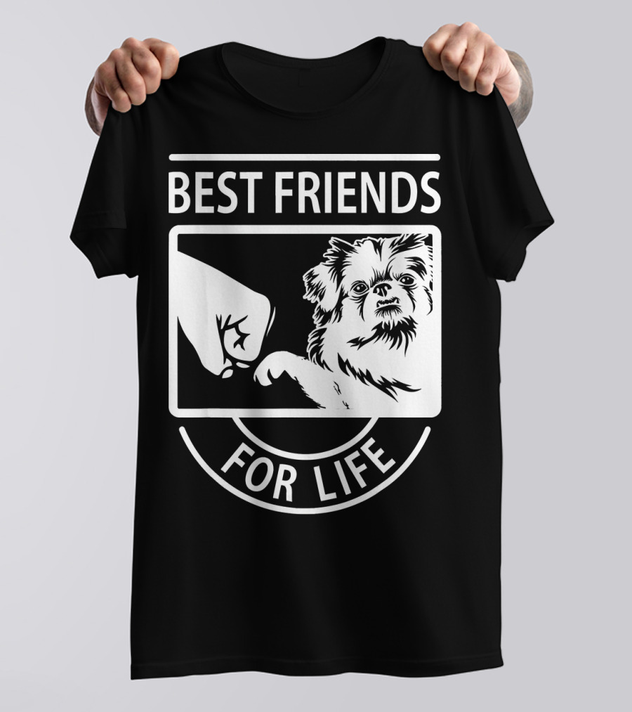 Best Friends For Life Pekingese Fist Bump T-Shirt