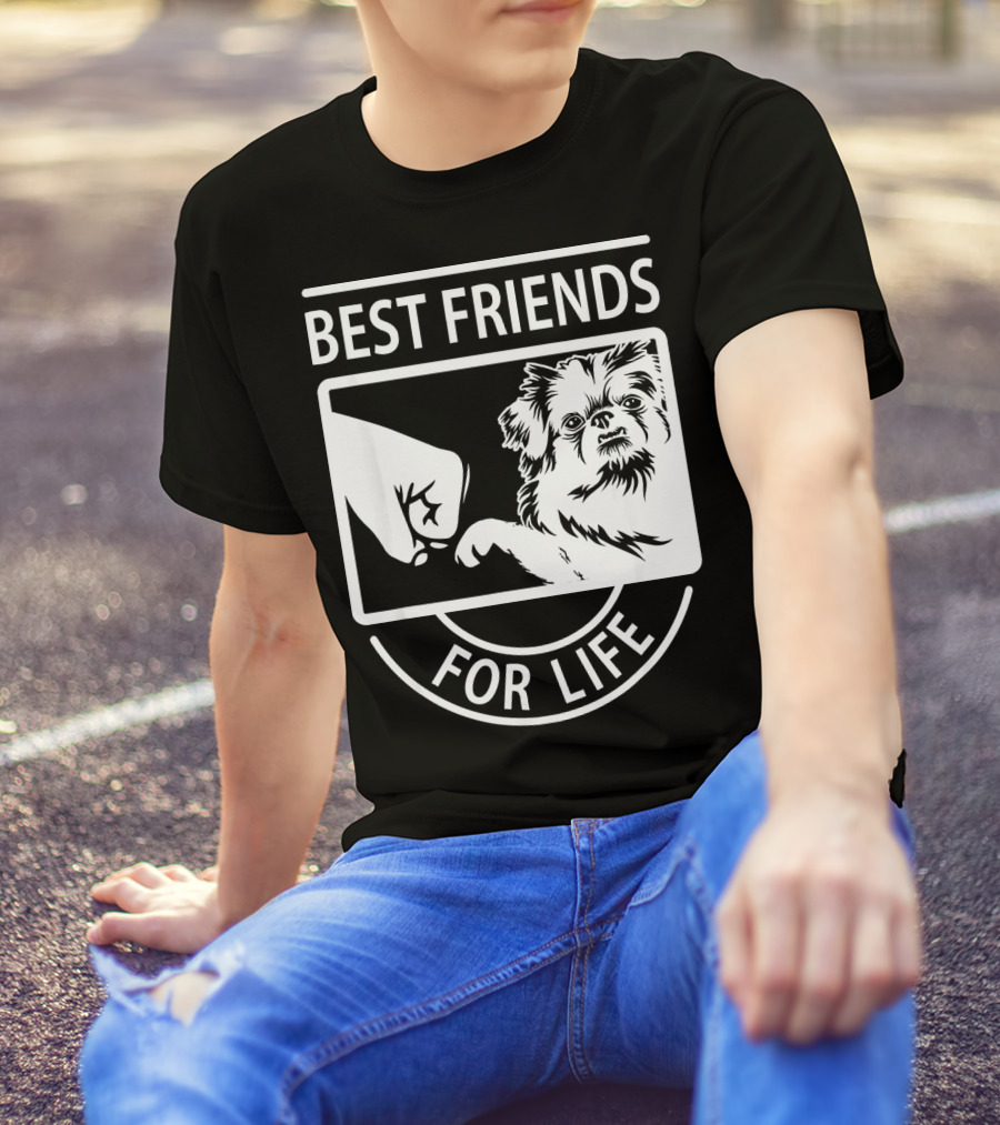 Best Friends For Life Pekingese Fist Bump T-Shirt