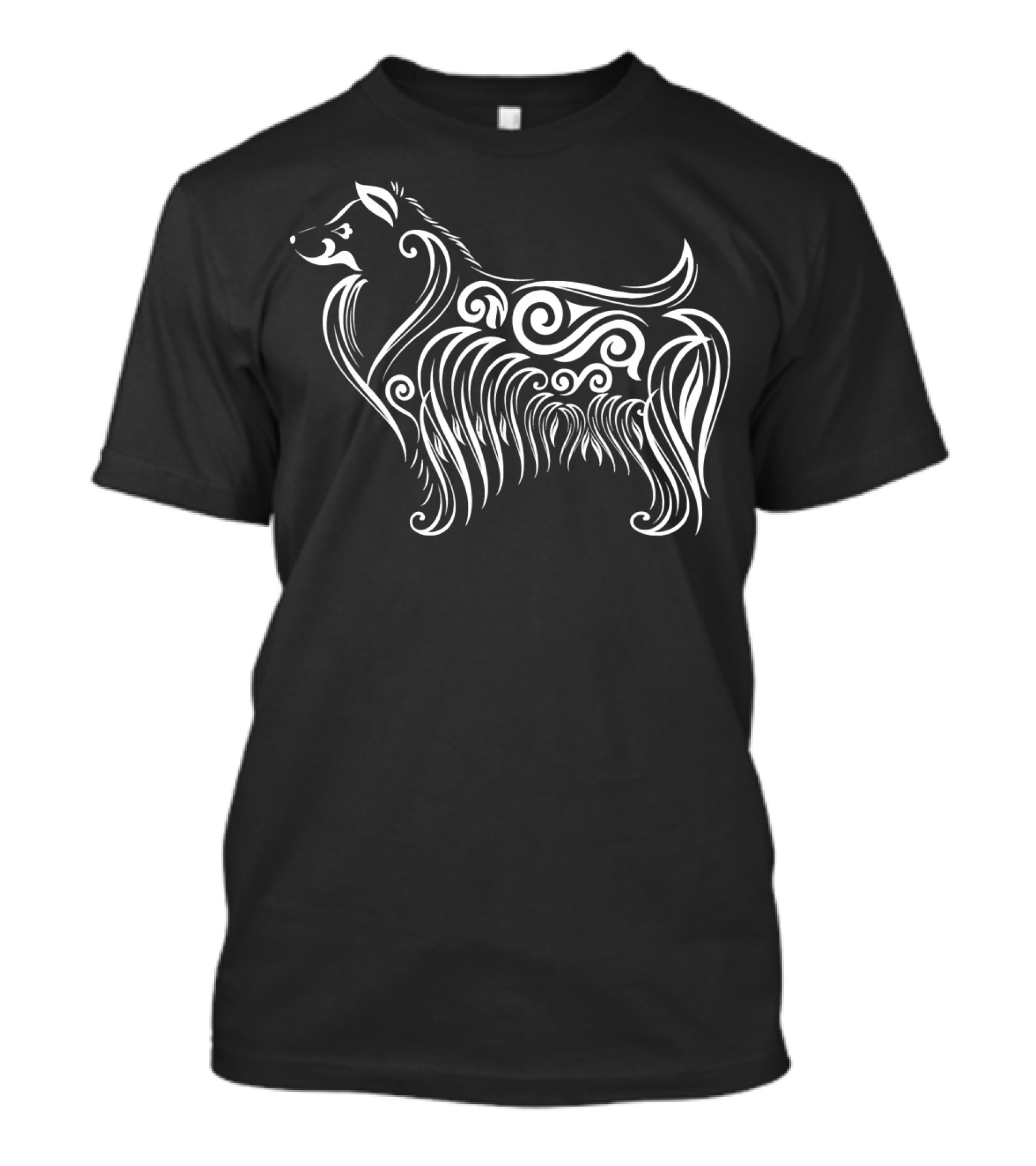 Sheltie Dog Cute Artistic Tribal T-Shirt