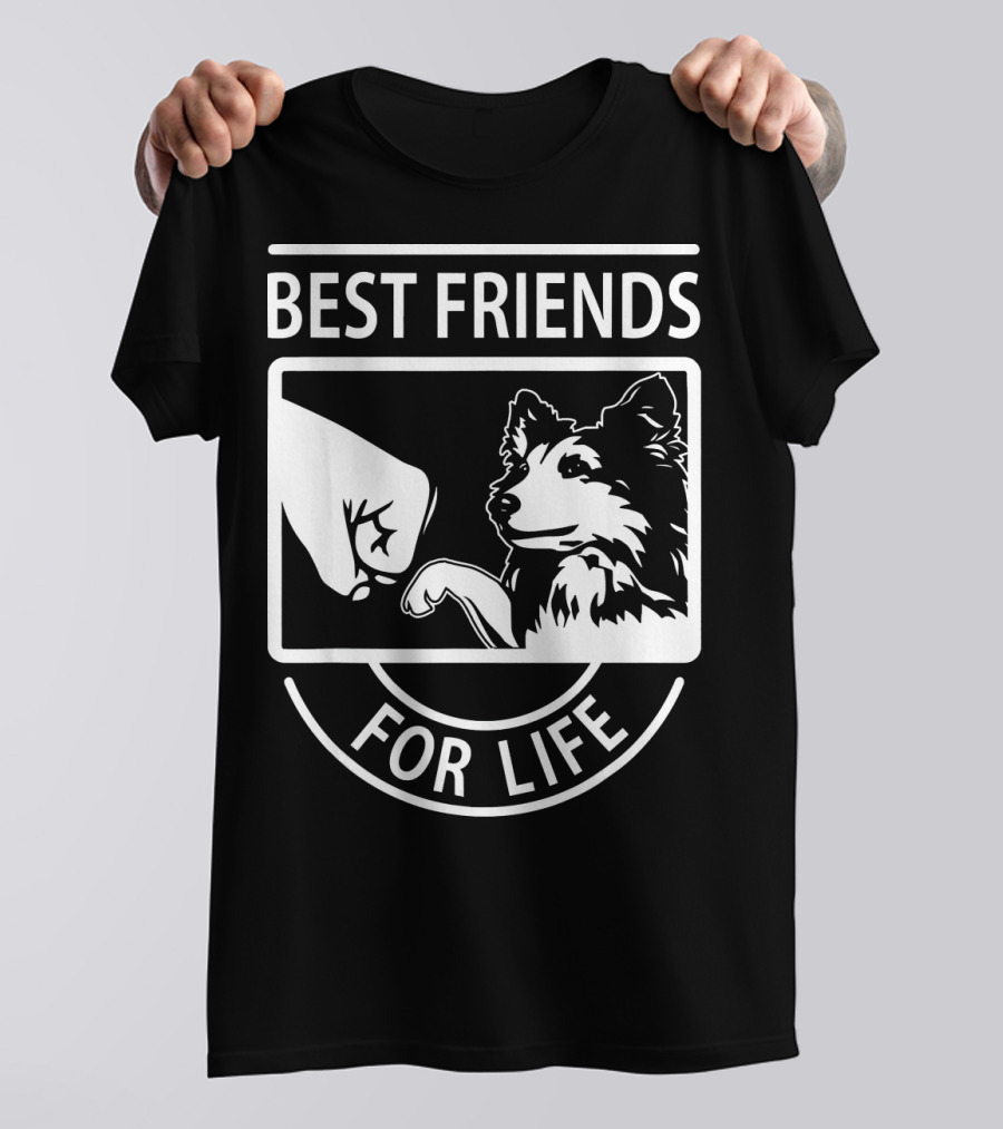 Best Friends For Life Sheltie Fist Bump T-Shirt