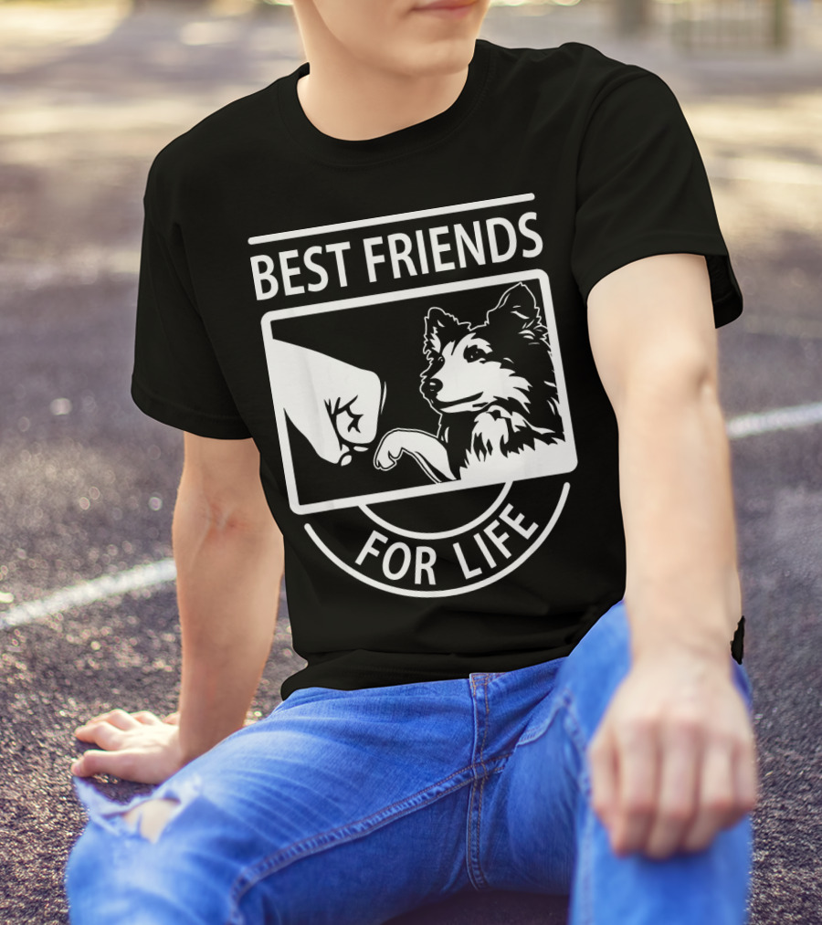 Best Friends For Life Sheltie Fist Bump T-Shirt