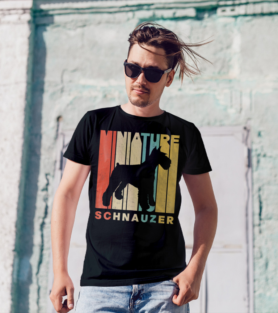 Vintage Retro Miniature Schnauzer T-Shirt