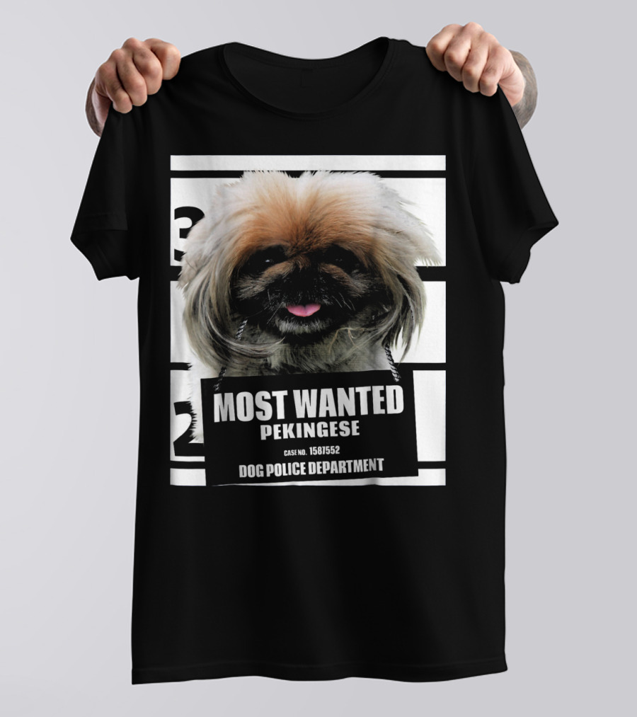 Most Wanted Pekingese Dog Police Department Case No. 1581552 T-Shirt