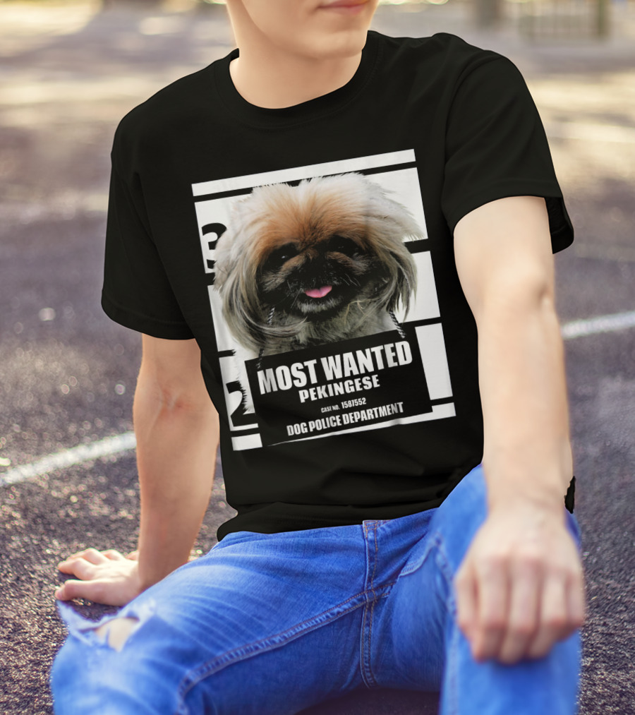 Most Wanted Pekingese Dog Police Department Case No. 1581552 T-Shirt