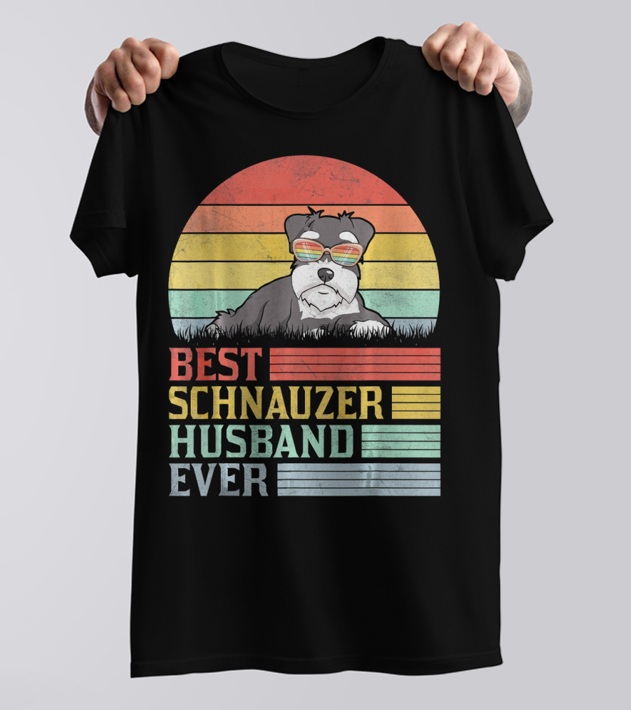 BEST SCHNAUZER HUSBAND EVER VINTAGE SUNSET T-Shirt