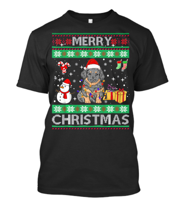 Merry Christmas Pekingese Dog Owner Ugly Santa Snowman Gifts T-Shirt