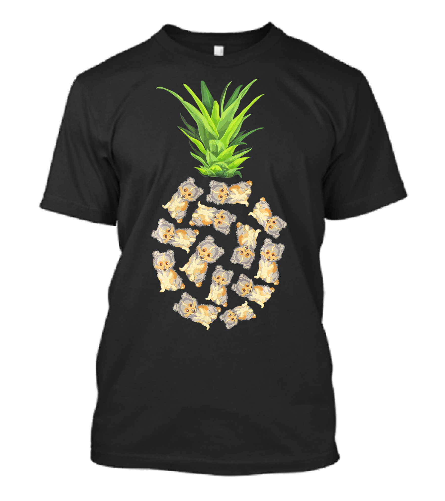 Pineapple Pattern Sheltie Puppies Summer Fun T-Shirt