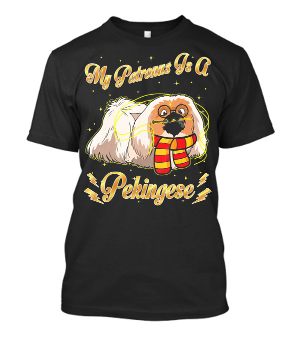 My Patronus Is A Pekingese Harry Dog Pot Stars And Lightning Bolts T-Shirt