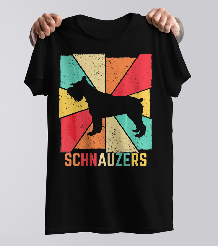 Vintage Retro Best Schnauzer Dog T-Shirt