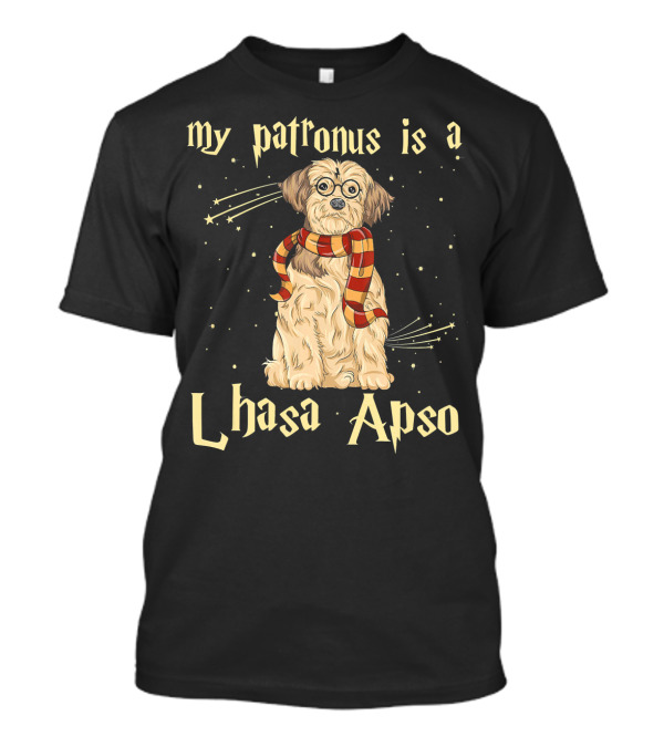 My Patronus Is A Lhasa Apso With Wizard Glasses And Scarf T-Shirt
