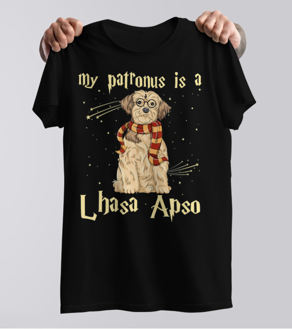 My Patronus Is A Lhasa Apso With Wizard Glasses And Scarf T-Shirt
